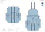 create bag design, backpack, handbag and bag tech pack